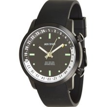 Jack Spade Cortlandt Black Face with Black White Inner Bezel Watches : One Size