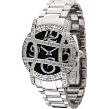 JBW Just Bling Iced Out Ladies JB-6214-C Stainless Steel Designer Dial Diamond Watch