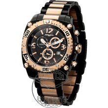 JG9800-14 Jorg Gray Mens Black Rose Gold Watch