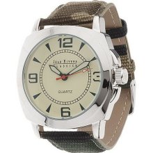 Joan Rivers Trendsetting Canvas Strap Watch - Camouflage - One Size