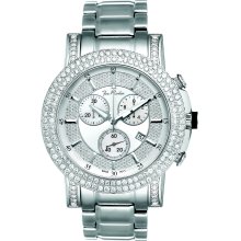 Joe Rodeo Trooper 6.00ct Diamond Steel Men's Watch JTRO3