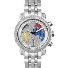 Joe Rodeo Tyler World Map 2 Row 1.90ct Diamonds Men's Watch JTM12