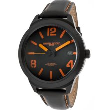 Jorg Gray Watches Men's Black Dial Black Genuine Leather Black Genuine