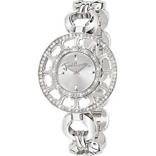 Just Cavalli Ladies Watch R7253176745 In Collection Multilogo, 2 H And S, Silver Dial And Stainless Steel Bracelet