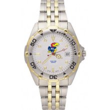 Kansas Jayhawks KU All Star Mens Stainless Steel Bracelet Watch