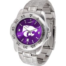 Kansas State Wildcats Sport AnoChrome Steel Band Men's Watch