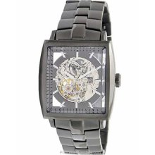 Kenneth Cole Mens Automatic Watch Gunmetal Skeleton Dial KC9040