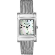 Kenneth Cole New York Steel Mesh Mother-of-pearl Dial Women's watch