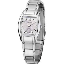 Kenneth Cole Reaction Womens Stainless Steel Bracelet Watch Pink Mop Dial