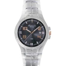 Kenneth Cole York Mens Black Dial Stainless Steel Bracelet Watch Kc9146