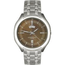 Kenneth Cole York Mens Brown Dial Stainless Steel Bracelet Watch Kc3607