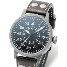 Laco Erfurt Type B Dial Swiss Quartz Pilot Watch with Sapphire Crystal