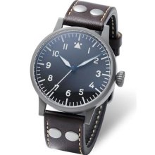 Laco Memmingen Type A Dial Swiss Mechanical Pilot Watch with Sapphire