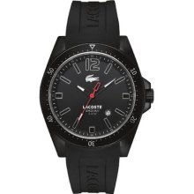 Lacoste 2010662 Seattle Black Silicone Strap 43mm Men's Watch