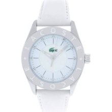 Lacoste Women's Biarritz Quartz White Leather Strap Watch