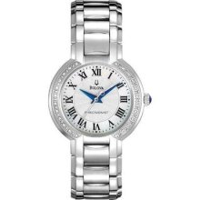 Ladies' Bulova Precisionist Fairlawn Stainless Steel Watch