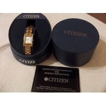 Ladies Citizen Luxury Dress Watch With Box And Tag Ej4092-59d Ladies Citizen Luxury Dress Watch With Box And Tag Ej4092-59d