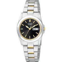 Ladies' Citizen Quartz Day-date Stainless Steel Watch