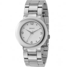 Ladies Dkny White Dial Silver Braclet Watch Ny4875