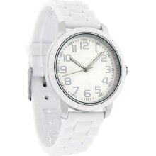 Ladies Fashion Design White Rubber Band Quartz Watch ZRT8005