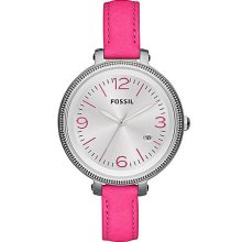 Ladies’ Heather Stainless Steel & Leather Watch