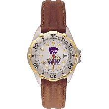 Ladies Kansas State University All Star Watch With Leather Strap