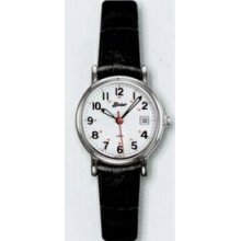 Ladies Quartzline Strap 3 Atm Silver Watch W/ Luminous Dial & Hand