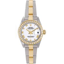 Ladies Rolex Datejust Watch 69173 White Roman Dial