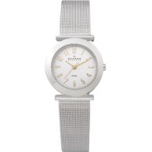 Ladies Skagen Mesh Band Watch #107SGSC- Silver