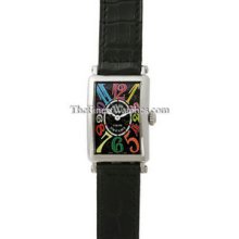 Ladies Small Franck Muller Long Island Steel Color Dreams 902QZ Watch