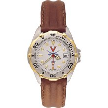 Ladies University Of Virginia All Star Watch With Leather Strap