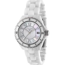 Lady's Swiss Legend Sl 20050 - Wwsr White Ceramic 80%off $995