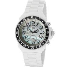 Lancaster Italy Watches Women's Chronograph White Mother Of Pearl Dial