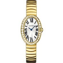 Large Cartier Baignoire White Gold Diamond Ladies Watch WB520010