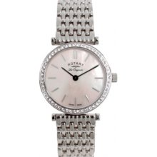 LB90003-07 Rotary Ladies Les Originales Pink Mop Dial Crystals Watch