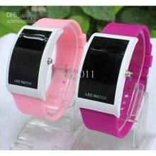 Led Luxury Date Digital Watch Lady And Mens Sports Red Led Watch Shi