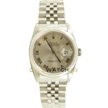 Like New Mens Datejust 16200 With Silver Dial Mint
