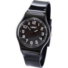 Limit Children's Quartz Watch With Black Easy Read Dial And Black Plastic Strap 6823.24