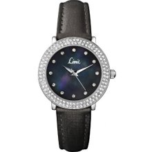 Limit Women's Quartz Watch With Black Dial Analogue Display And Black Pu Strap 6939.01