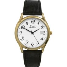 Limit Women's Quartz Watch With White Dial Analogue Display And Black Pu Strap 6954.01