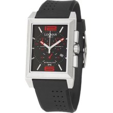 Locman Men's 'Sport' Stainless Steel and Rubber Quartz Date Watch