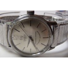 Louis Men's Swiss Made 17Jwl Silver Interesting Dial Watch w/ Bracelet