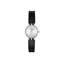 Lovely Women's Silver Quartz Black Leather Watch