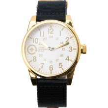 LRG Field & Research Gold, White & Black Analog Watch