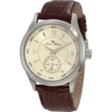 Lucien Piccard Mens 11606-020 Grande Casse Champagne Dial Brwn Leather Watch