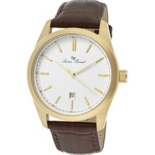 Lucien Piccard Men's Eiger White Dial Brown Genuine Leather