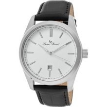Lucien Piccard Watches Men's Eiger White Dial Black Genuine Leather B