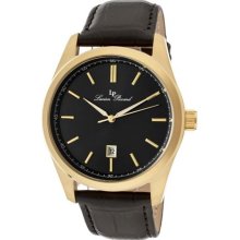 Lucien Piccard Watches Men's Eiger Black Dial Black Genuine Leather B
