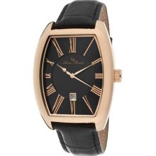 Lucien Piccard Watches Men's Grivola Ortlet Black Dial Black Genuine L