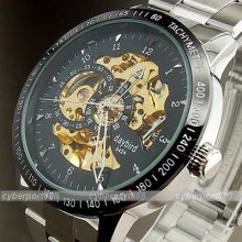 Luxury 1 Atm Fashion Mechanical Automatic Steel Men Wrist Watch Wg001